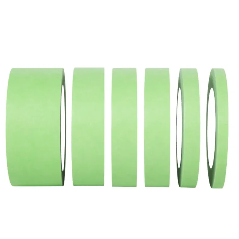 Application of automotive masking tape on a car surface