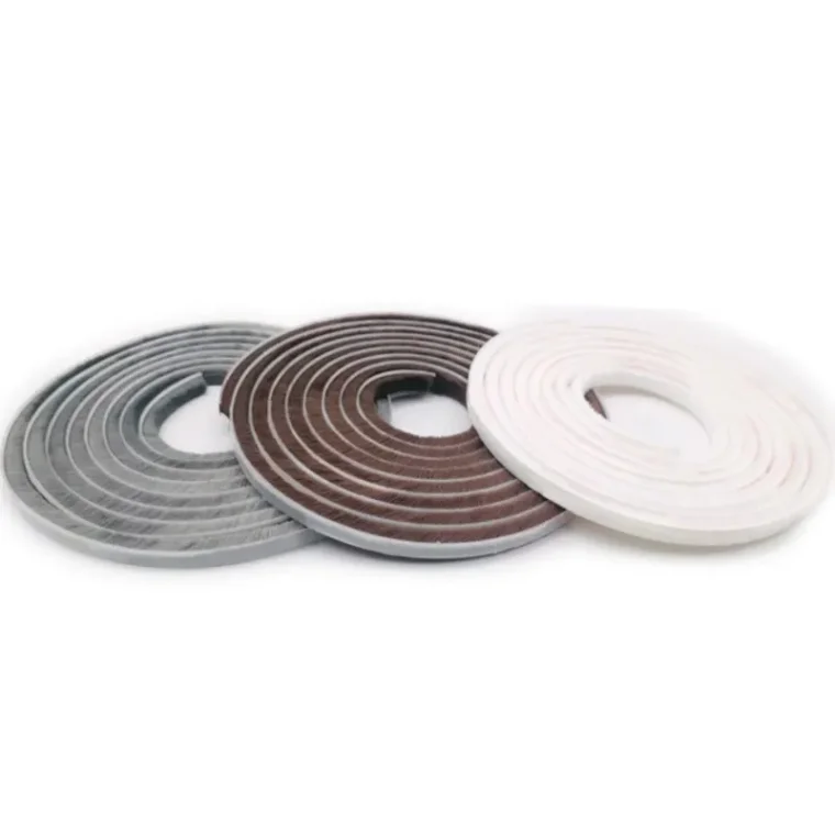 Weather stripping brush for sliding doors and windows, self-adhesive wool pile seal strip