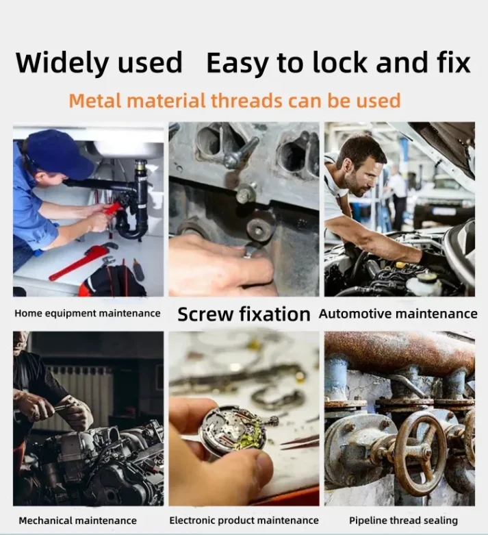 Machine bolt thread locker adhesive