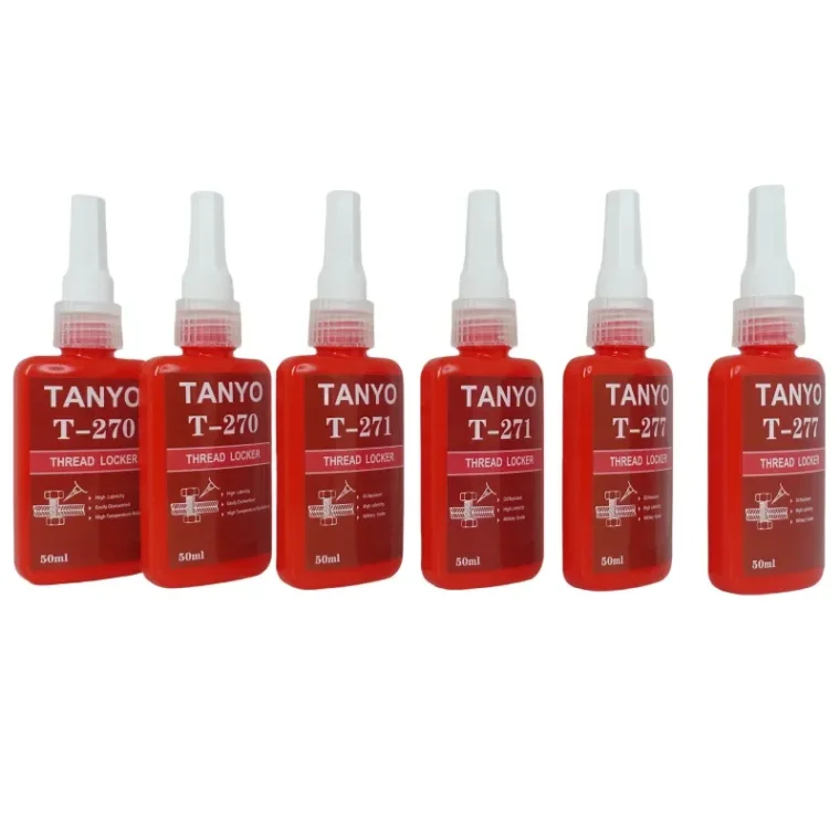 Tanyo purple anaerobic threadlocker in use for pipe sealing