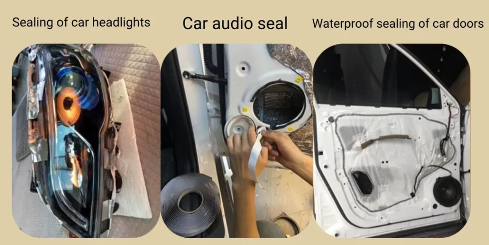 Black hot melt sealant tape packaging