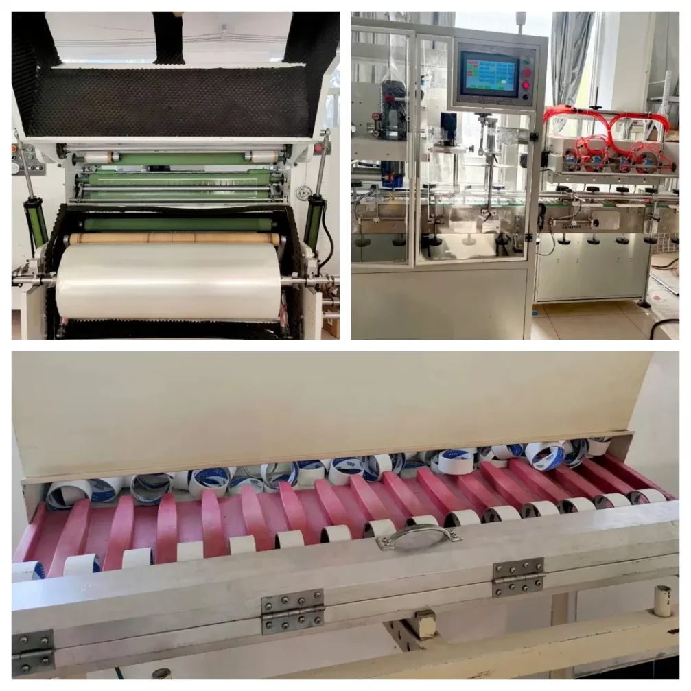 Automotive plastic sheeting with masking tape