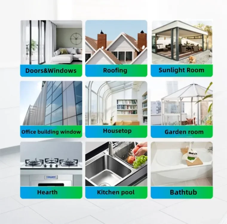 Silicone sealant application process