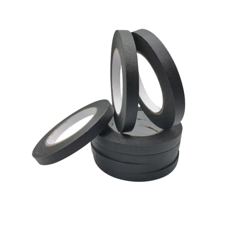 High-quality black masking tape for construction and car painting