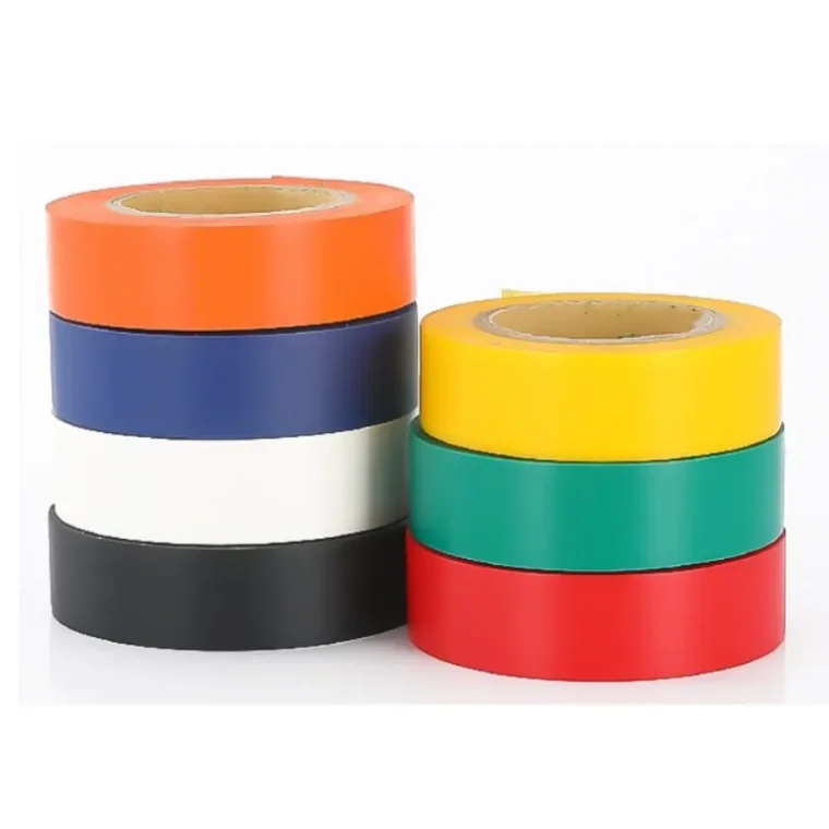 High-voltage black wire cable insulating tape texture