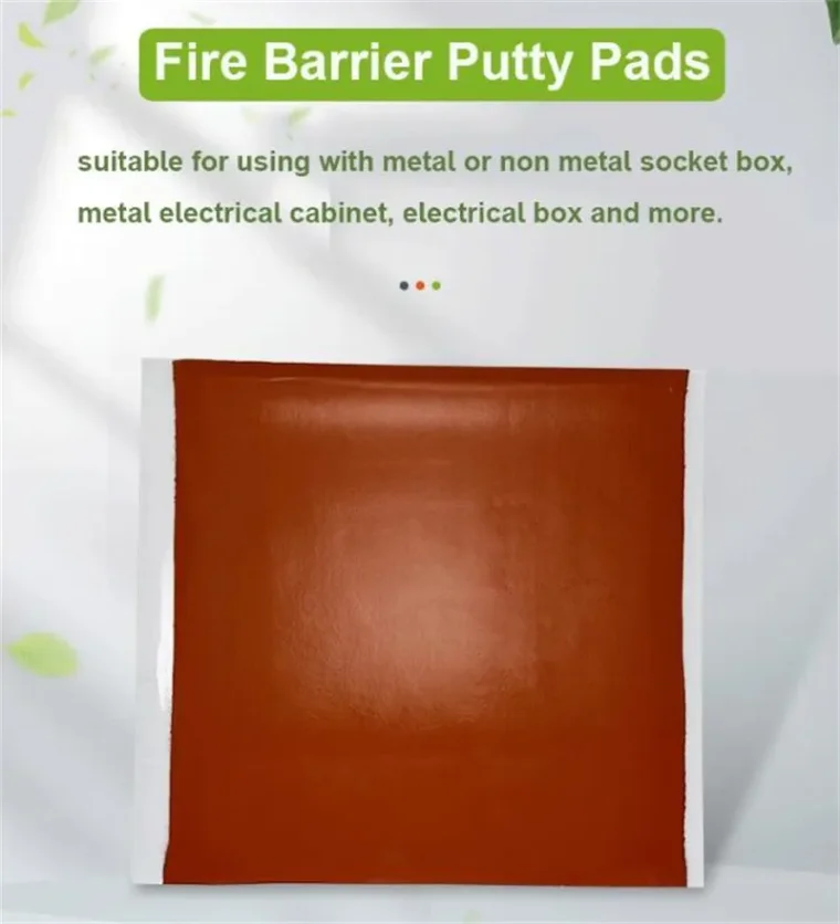 Security provided by fireproof wire and cable mud putty pad for socket box