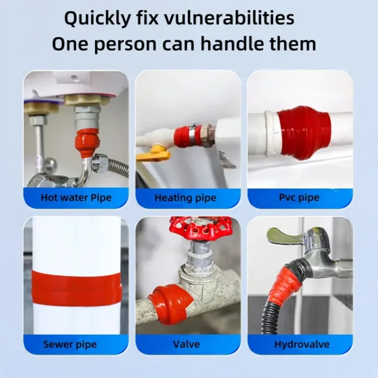 Self-fusing silicone rubber rescue tape for leaks
