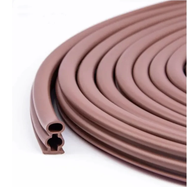 Detail of wood door sound insulation seal strip