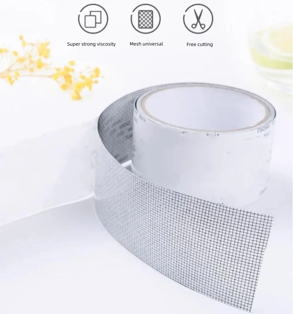 Mosquito prevention self-adhesive window screen patch