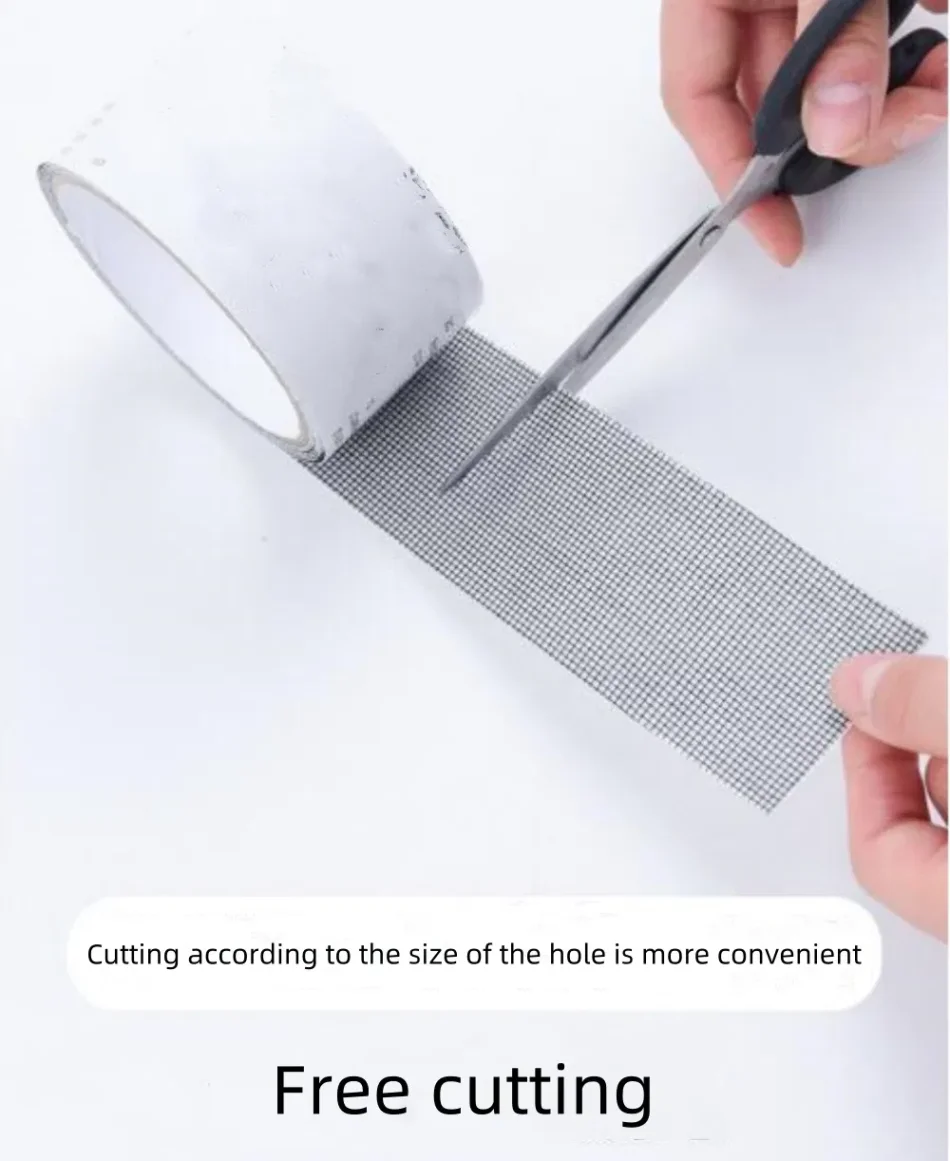 Installing self-adhesive mosquito prevention screen