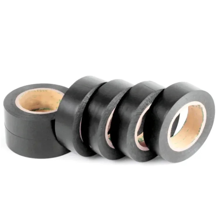 Application of premium black electrical tape on wires