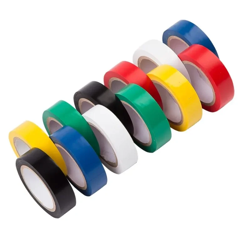 Rolled blue-green-black electrical tape