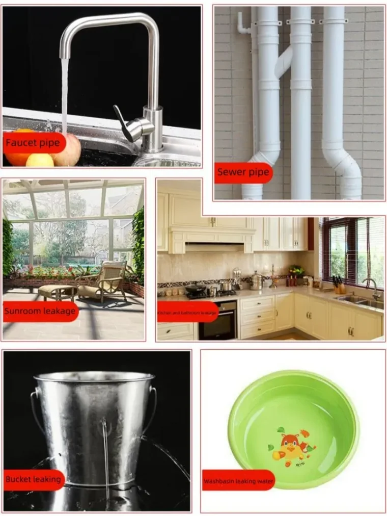 Application of waterproof tape on water pipes