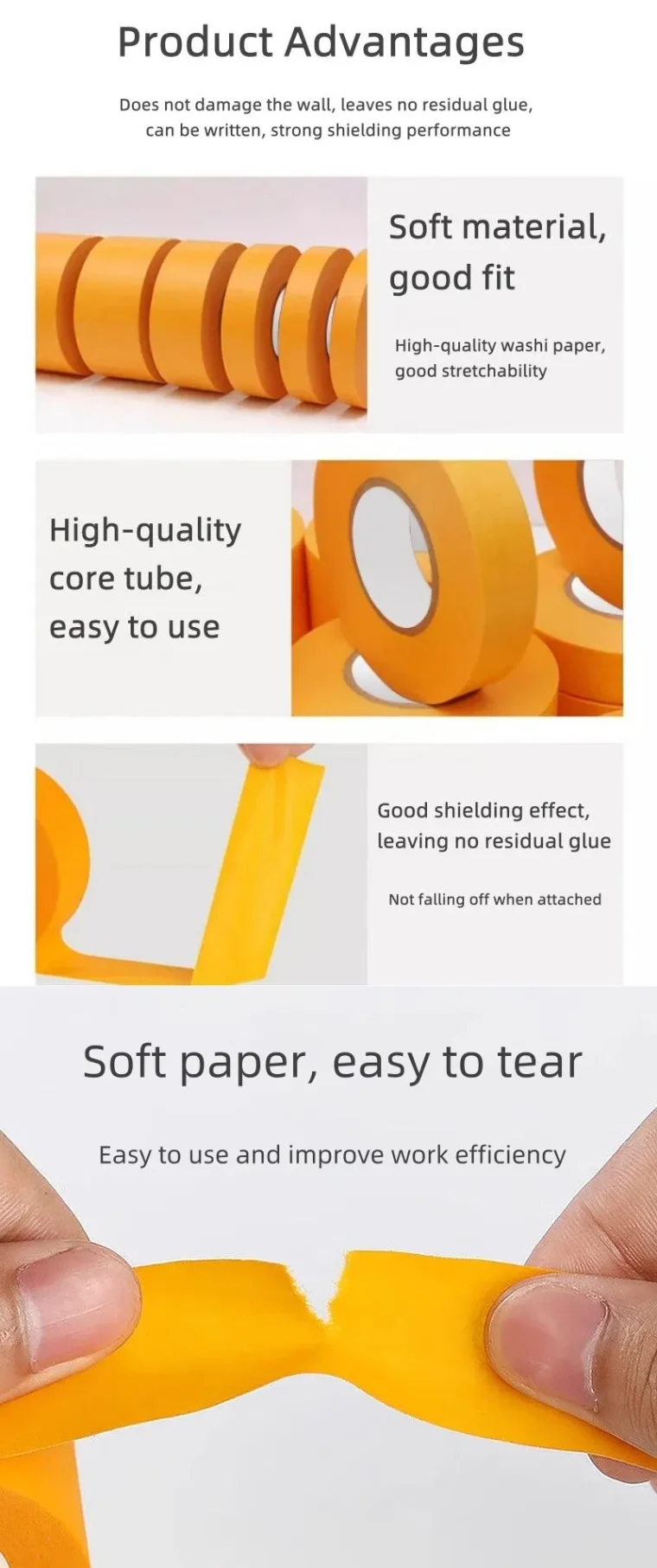 Application of automotive masking tape on a car