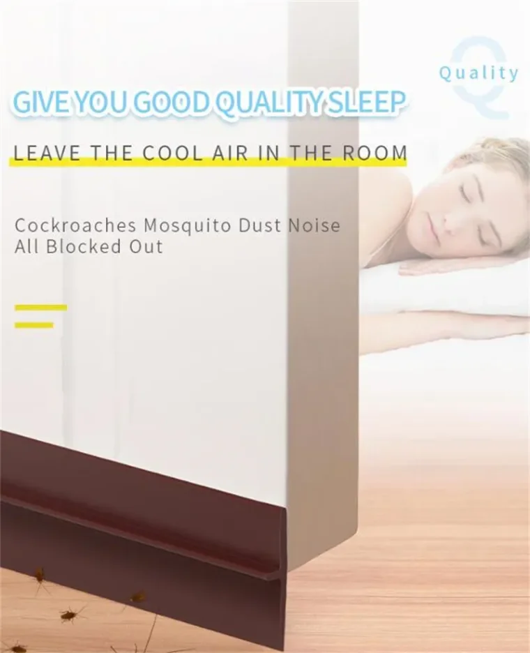 Self-adhesive door seam windproof strip for indoor and glass doors
