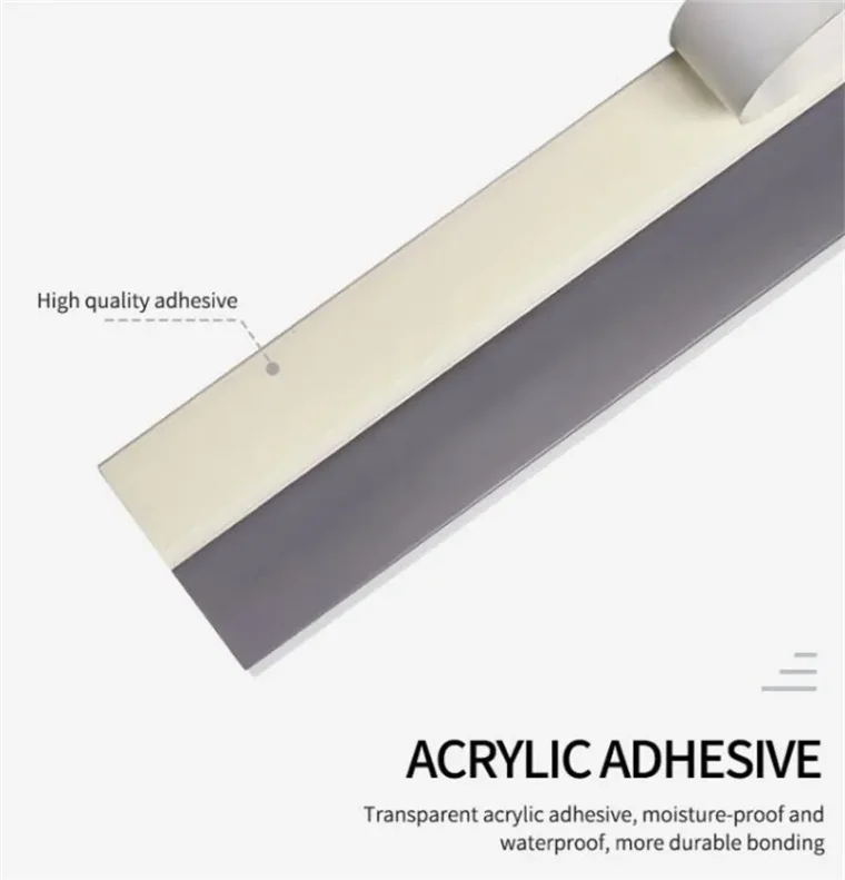 Material of self-adhesive door seam strip for durability