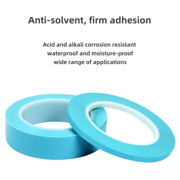 Sky blue PVC floor masking tape for delicate surfaces