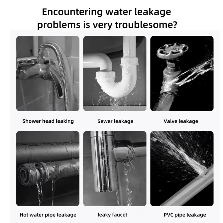 Application of sealing tape on a pipe for leak repair
