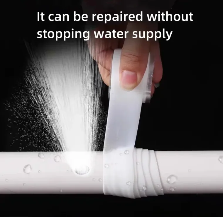 Process of wrapping the self-fusing tape around a pipe