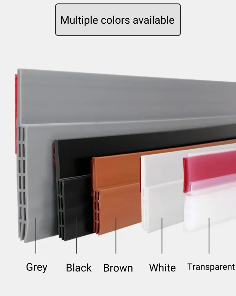 Seam bottom seal for glass slide door to prevent dust and water