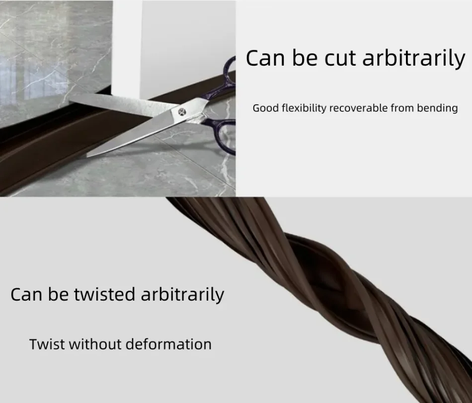 Multi-layer brown rubber sealing strip for bedroom door soundproofing
