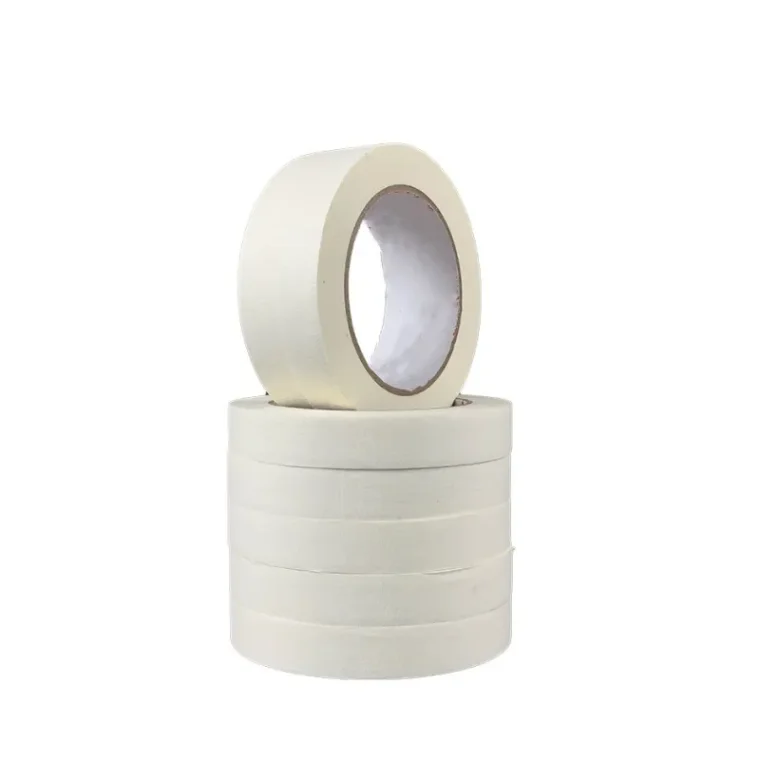 Jumbo roll of white painter crepe paper masking tape