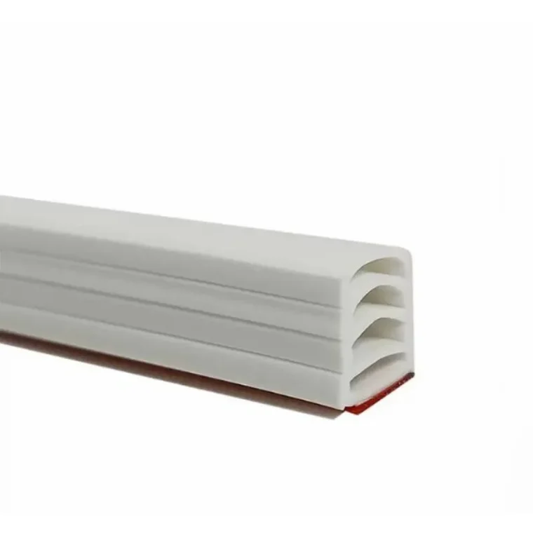 Detail view of door sealing strip for anti-collision