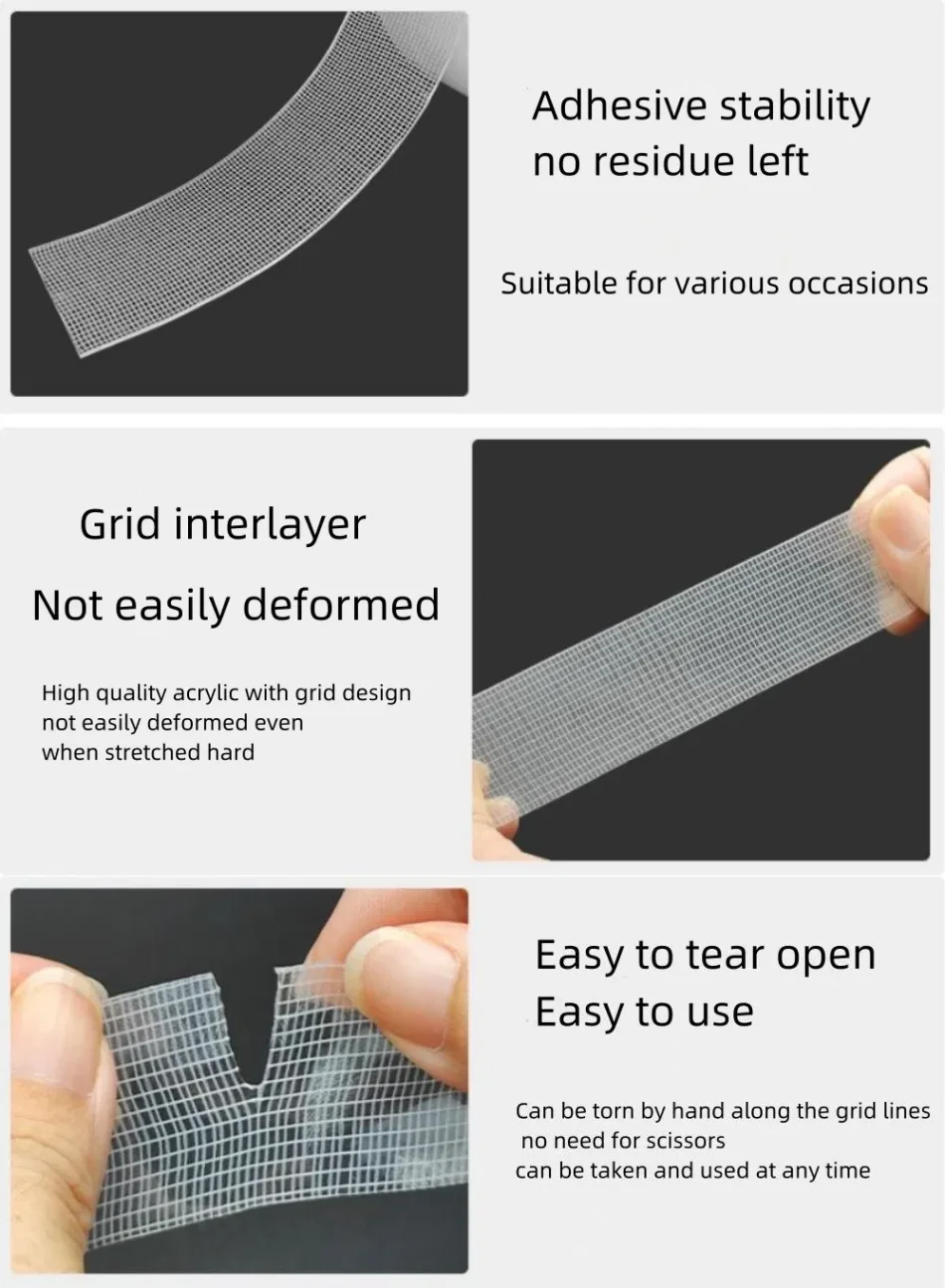 Transparent double-sided nano tape for car use