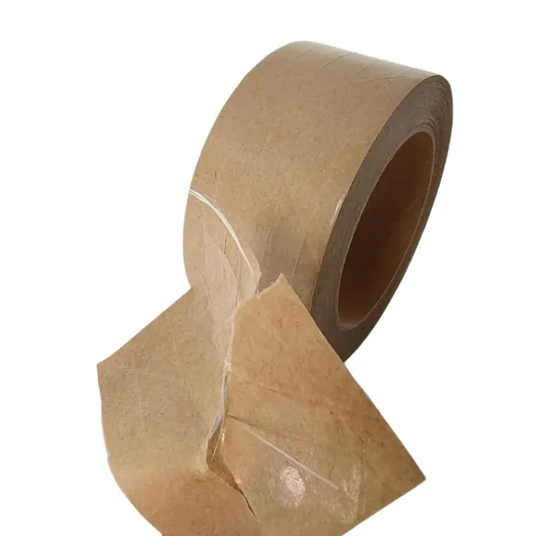 Usage of jumbo roll reinforced water-wet kraft paper tape
