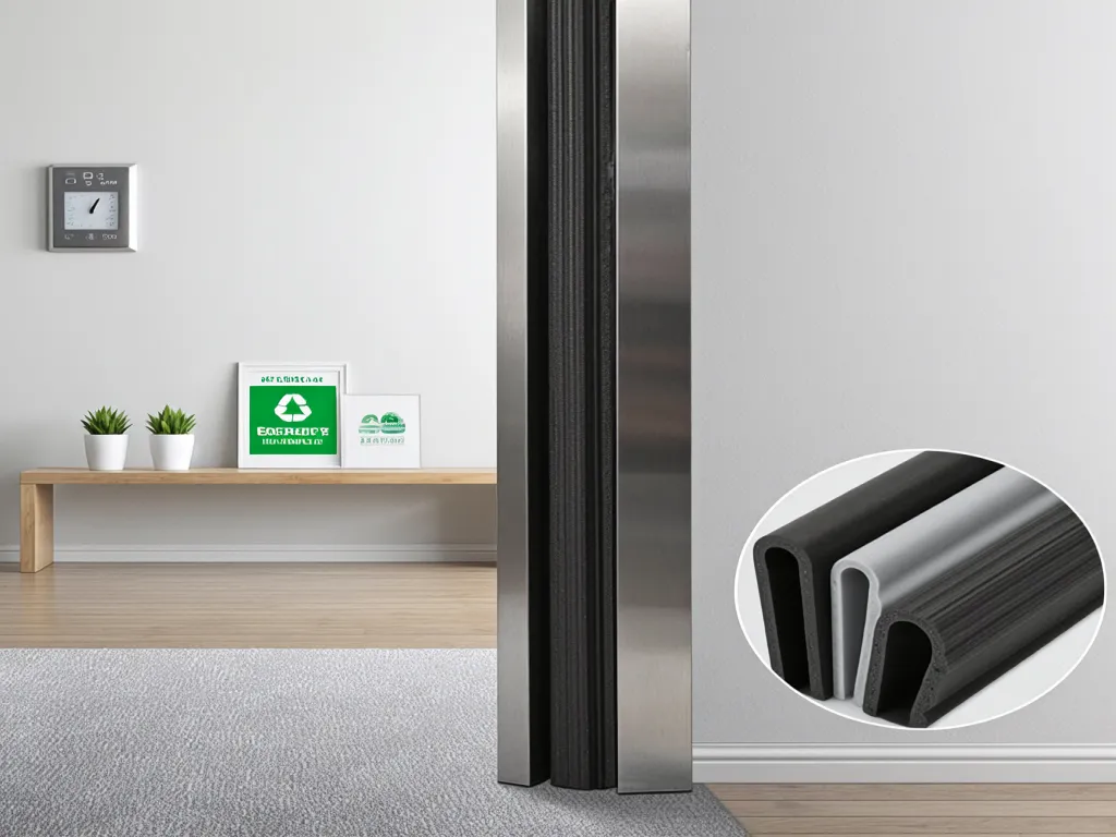 Modern door with bottom seal strip