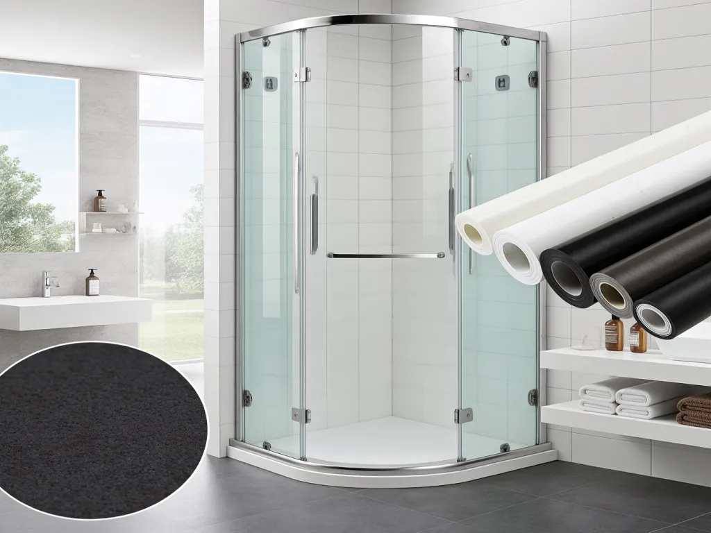 Shower door seal strip options for glass shower enclosures