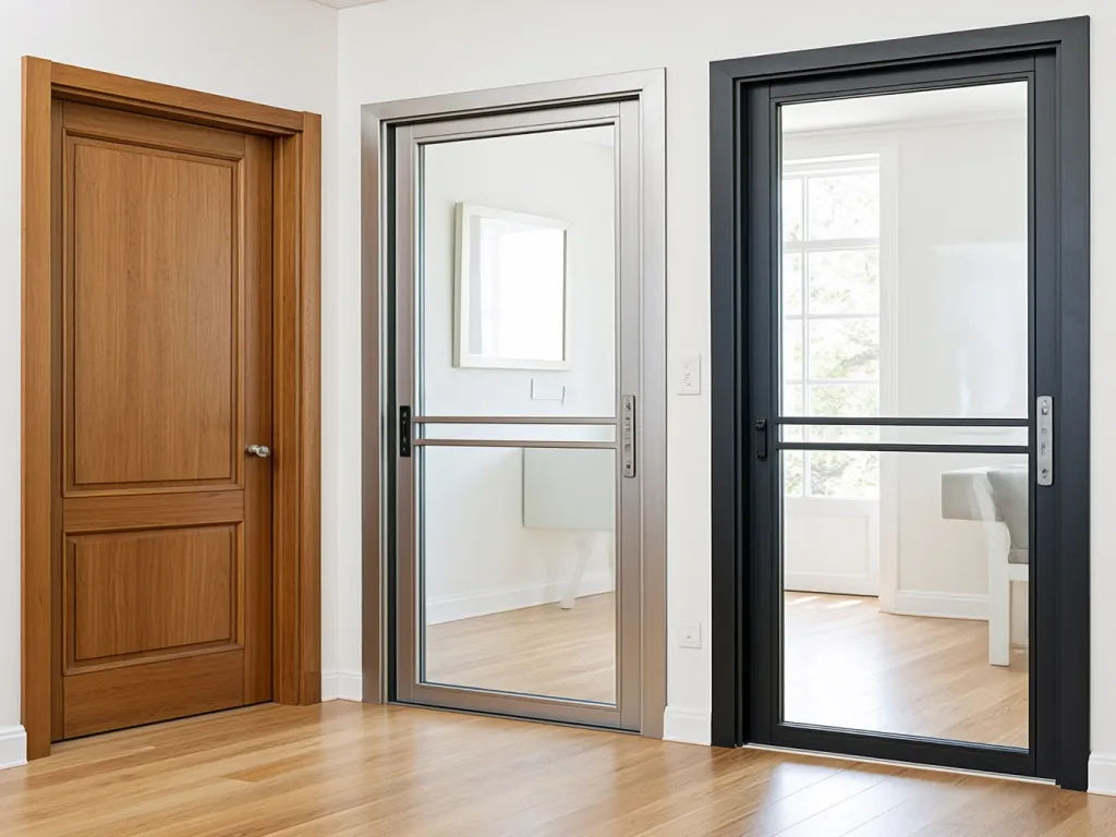 Exterior door bottom seal strip installed under door