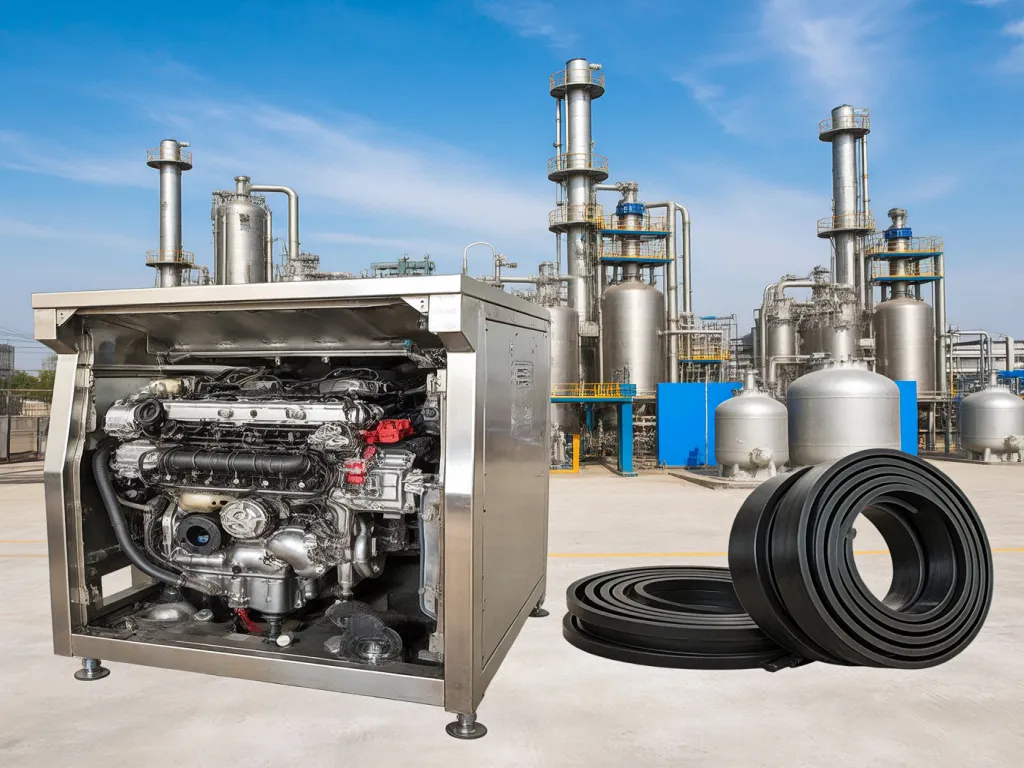 Rubber seal strips used in industrial engine applications
