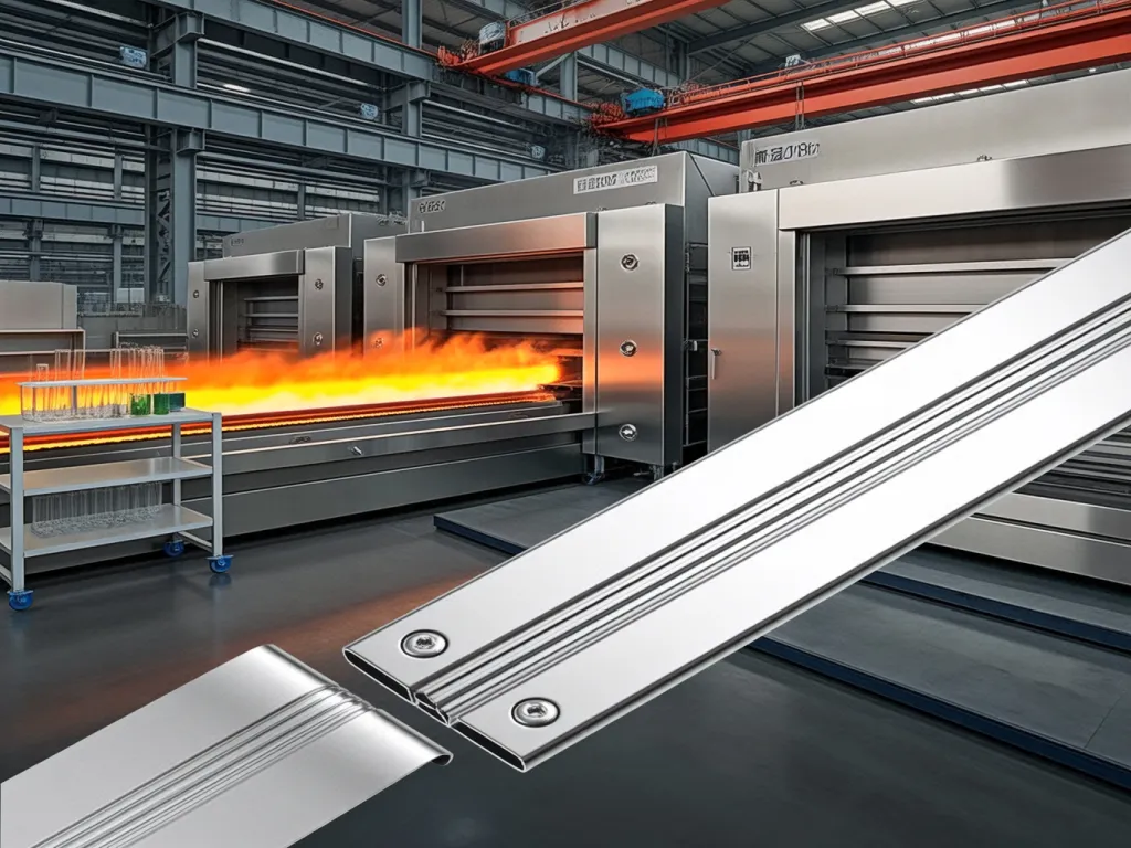 Heat-resistant door seal strips in a factory setting