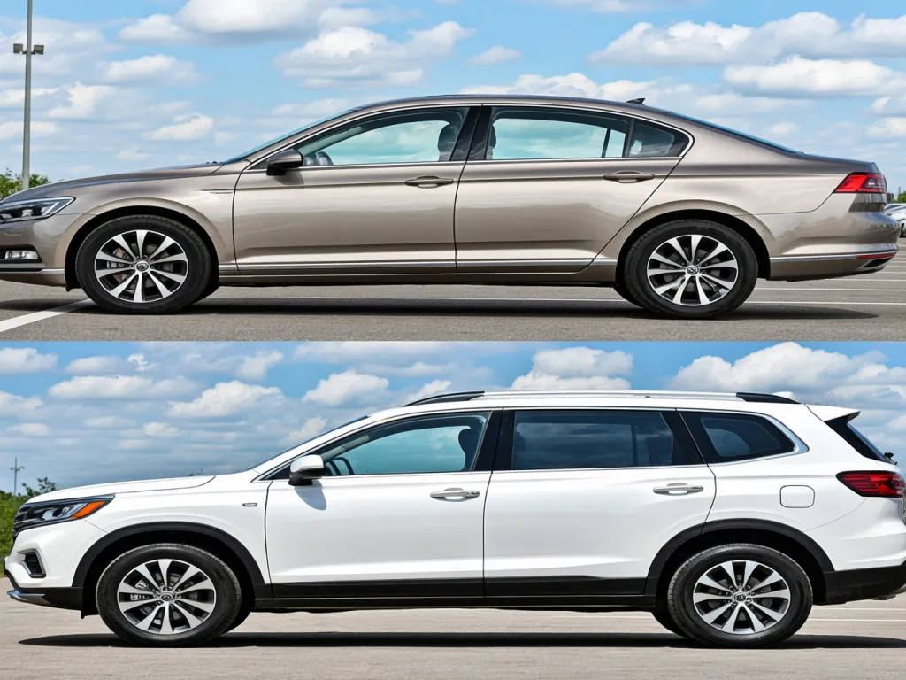 Two cars showcasing the application of auto door seal strips