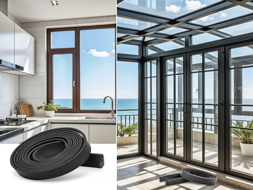 Application of window seal strip in home settings