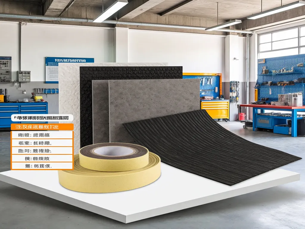 Selection of car soundproofing materials in a workshop