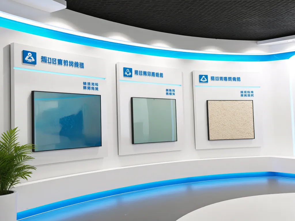 Samples of soundproofing insulation materials on display