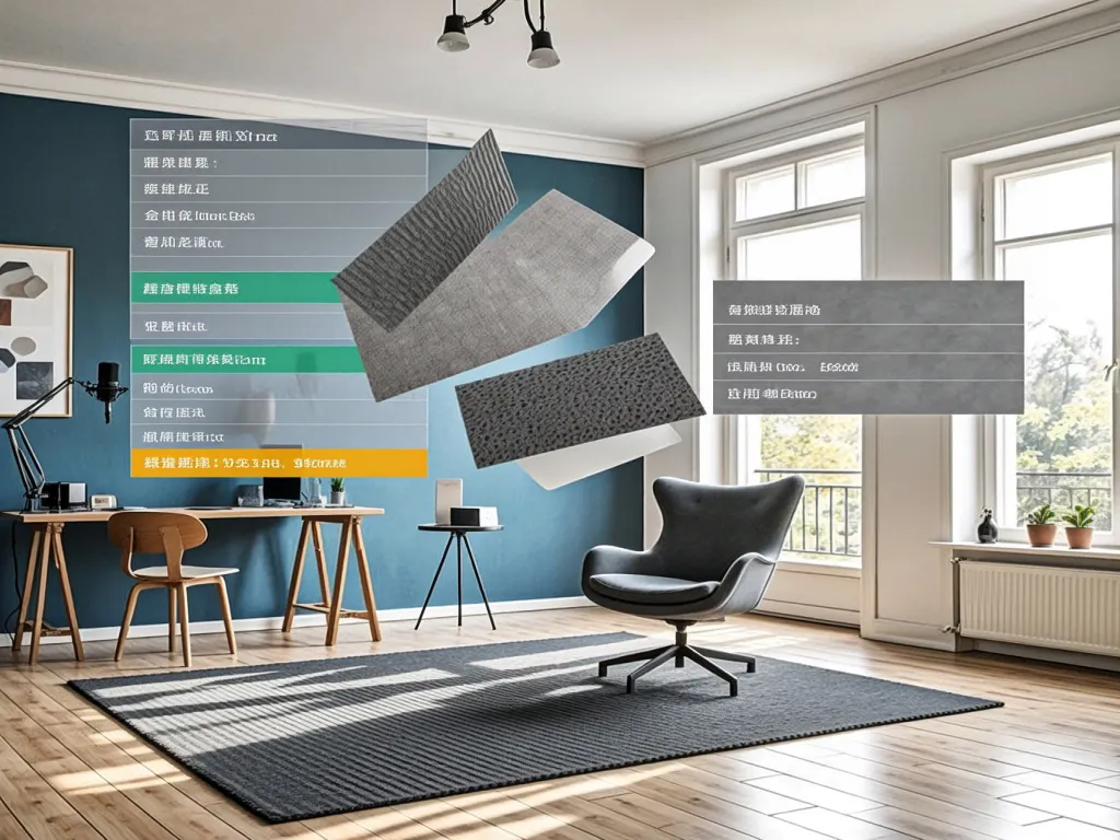 Soundproof material for walls in a modern room