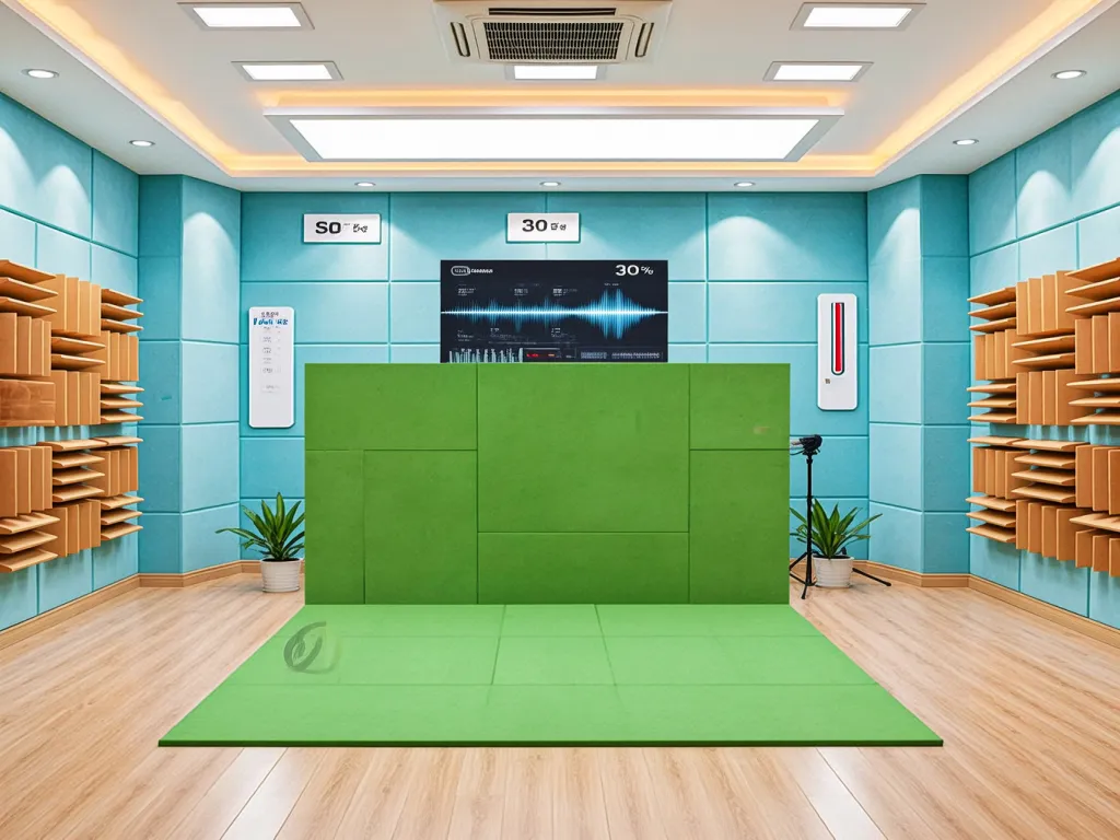Soundproof material in a recording studio