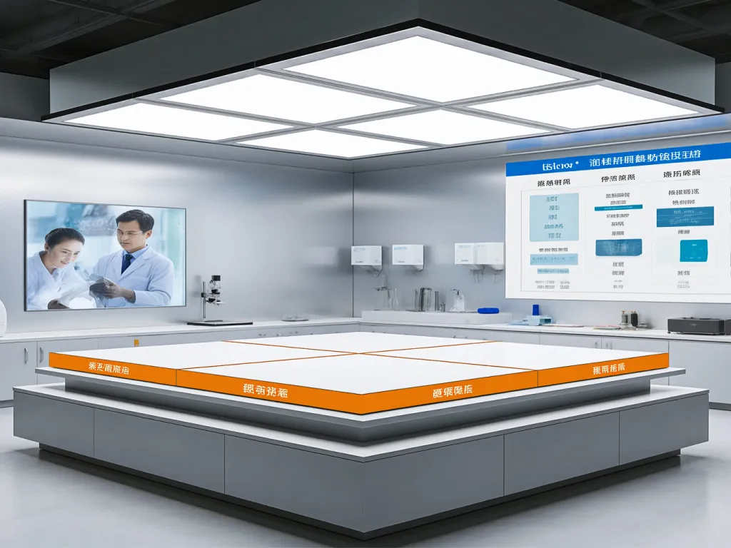 Soundproof testing setup in a modern laboratory