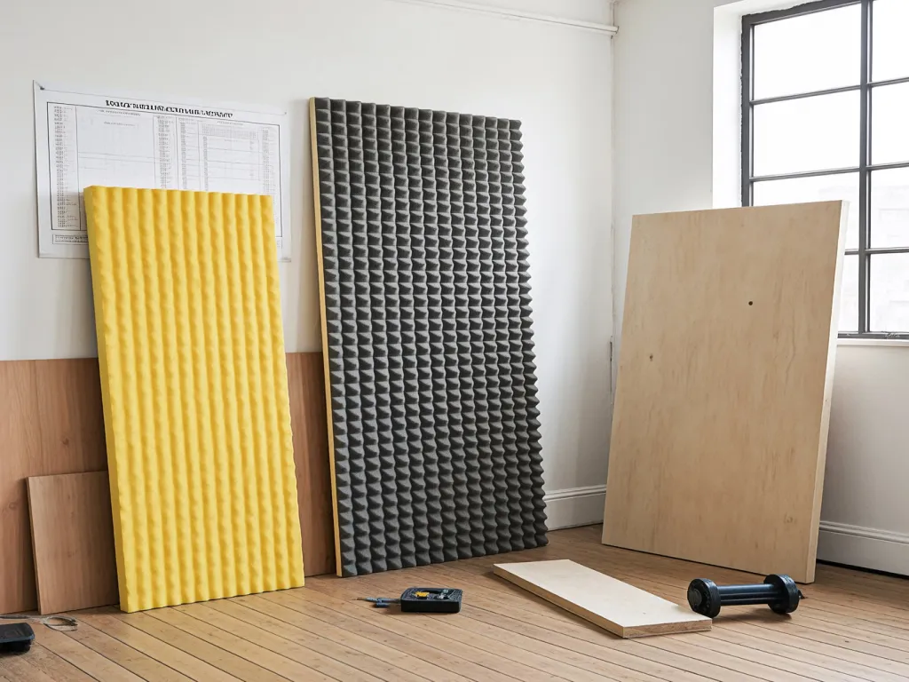 Soundproofing foam panels in various colors