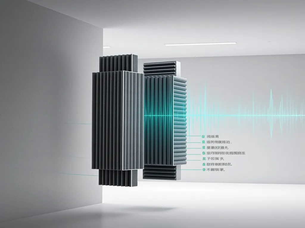 3D visualization of soundproofing materials in a room