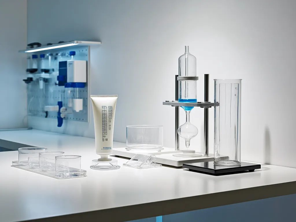 Neutral cure clear silicone sealant in lab testing