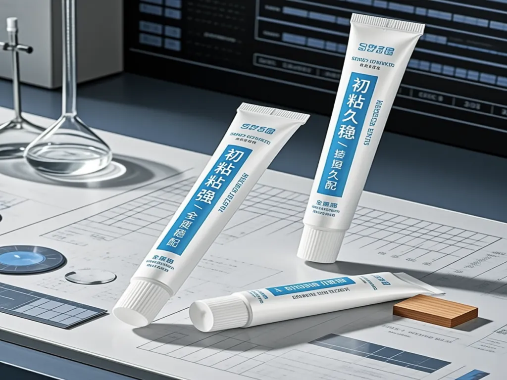 Neutral cure silicone sealant tubes on lab table