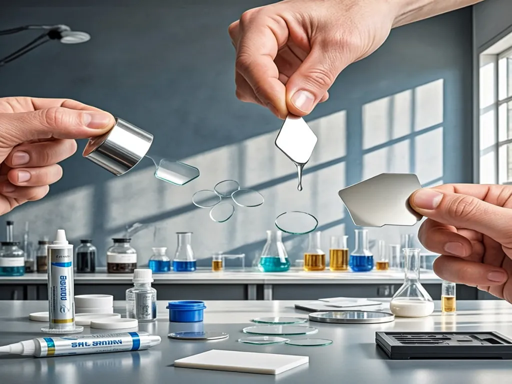 Hands testing neutral cure silicone sealant samples in a lab
