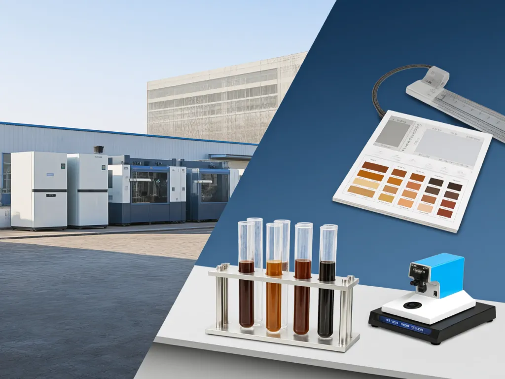 Sealant production machines and testing equipment in a factory