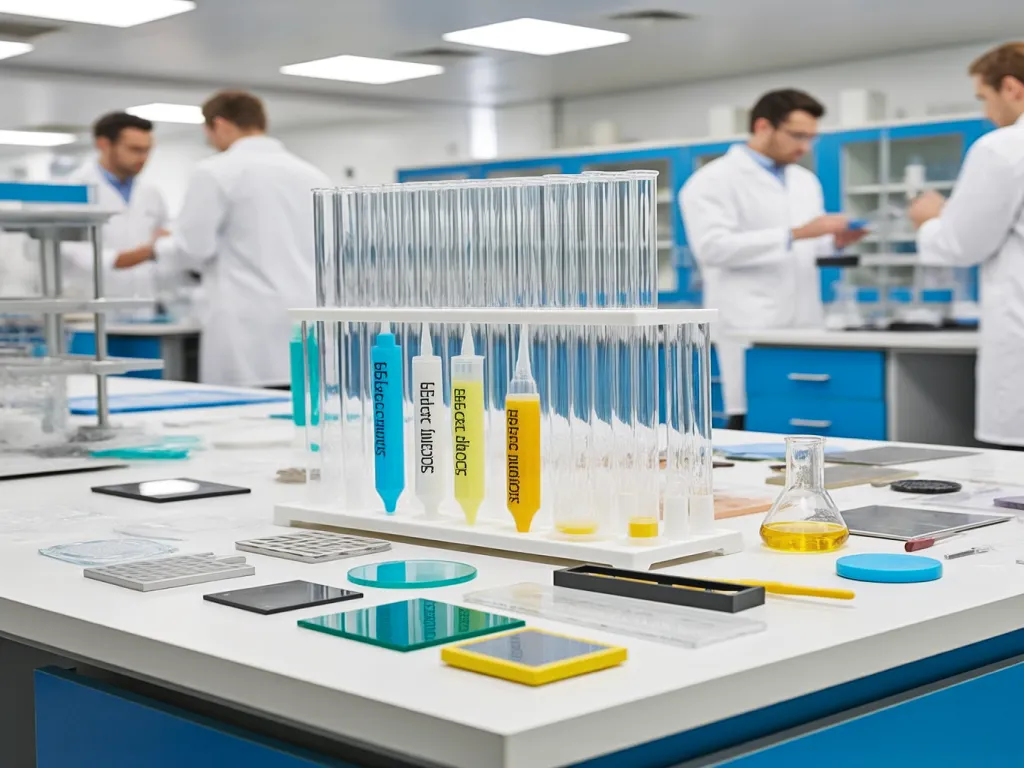 Neutral silicone sealant testing in a laboratory